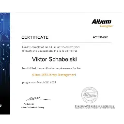 Altium Library Zertifikat
